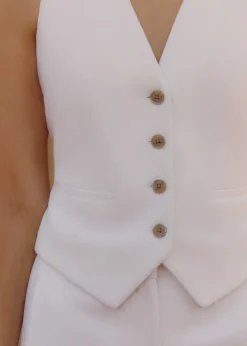 Hot ME+EM Tux Waistcoat Fresh White