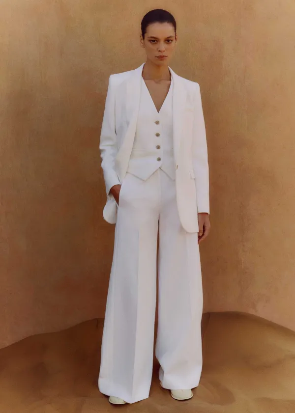 Hot ME+EM Tux Waistcoat Fresh White