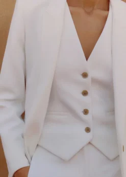 Hot ME+EM Tux Wide-Leg Trouser Three-Piece Suit White