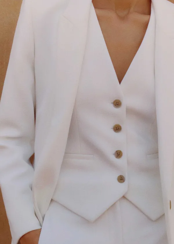 Hot ME+EM Tux Wide-Leg Trouser Three-Piece Suit White