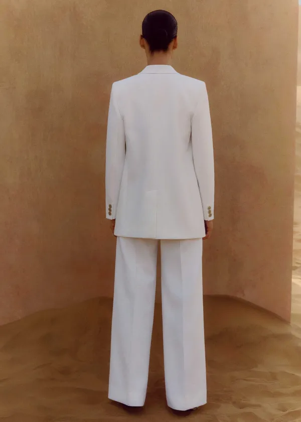 Hot ME+EM Tux Wide-Leg Trouser Three-Piece Suit White