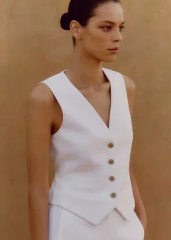 Hot ME+EM Tux Wide-Leg Trouser Three-Piece Suit White