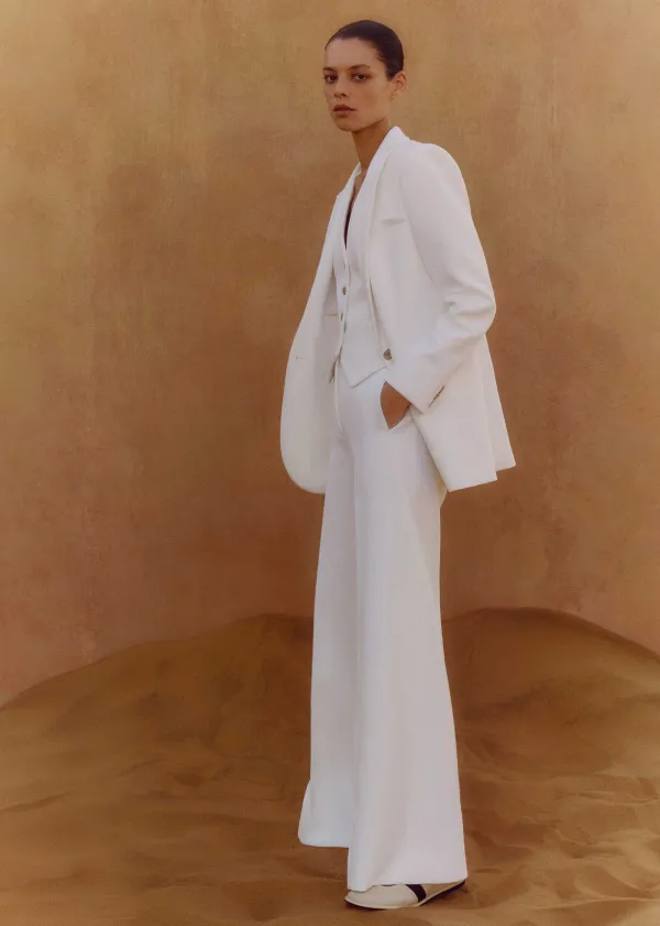 Hot ME+EM Tux Wide-Leg Trouser Three-Piece Suit White
