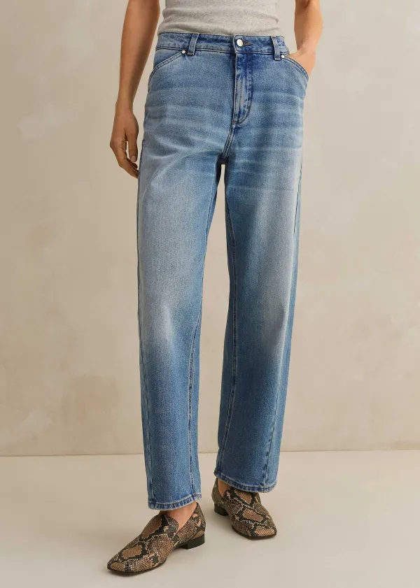 Hot ME+EM Twisted Seam Jean Blue Wash