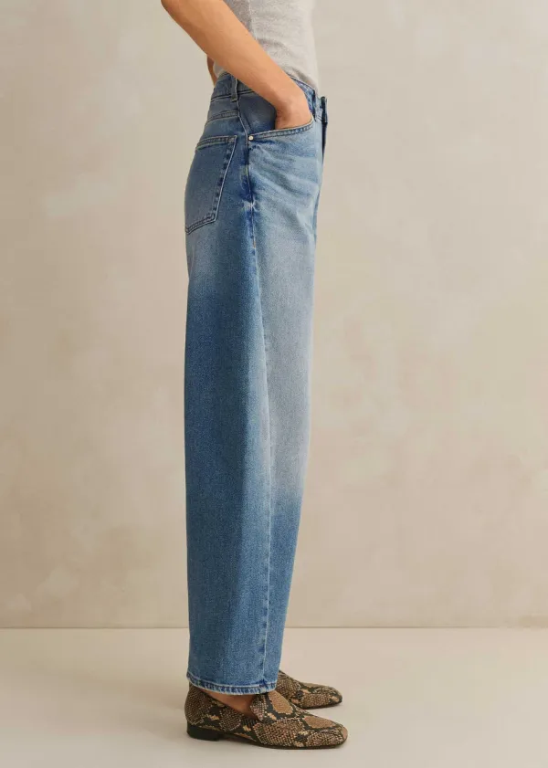 Hot ME+EM Twisted Seam Jean Blue Wash