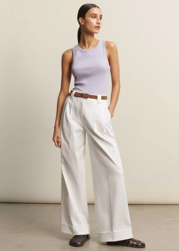 Outlet ME+EM Ultimate Crew Neck Vest Dusted Lilac
