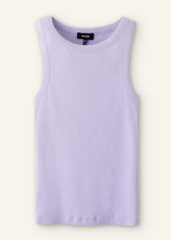 Outlet ME+EM Ultimate Crew Neck Vest Dusted Lilac