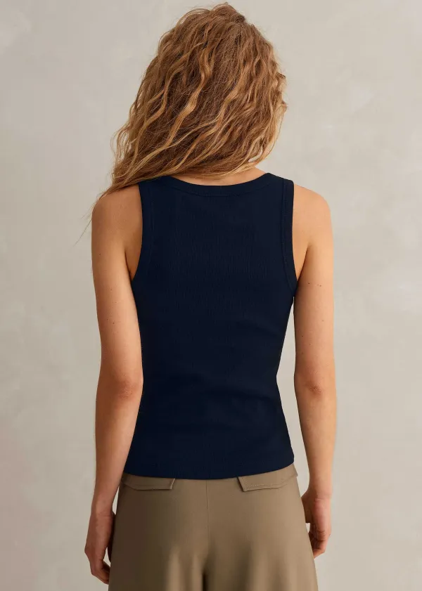 New ME+EM Ultimate Crew Neck Vest Navy
