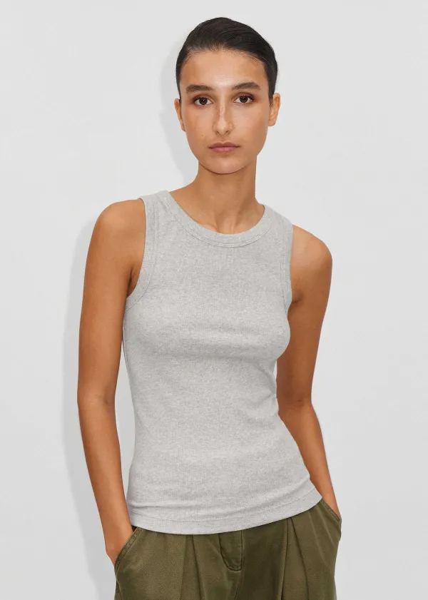 Hot ME+EM Ultimate Crew Neck Vest Pale Grey Melange