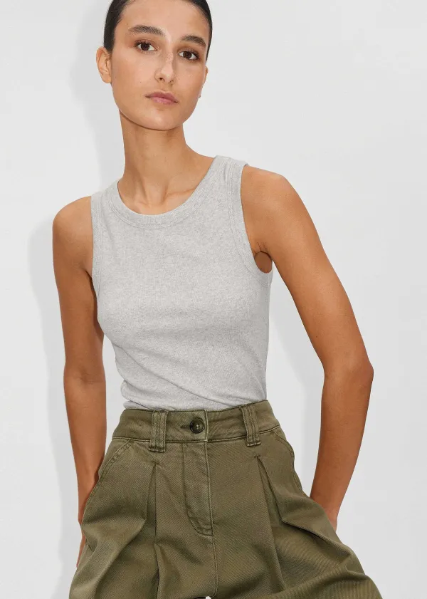 Hot ME+EM Ultimate Crew Neck Vest Pale Grey Melange