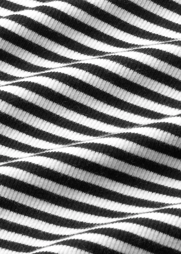 New ME+EM Ultimate Stripe Rib Cami Soft White/Black