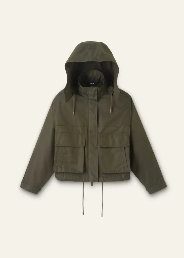 Sale ME+EM Utility Storage Crop Parka Authentic Khaki