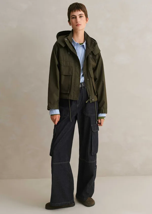 Sale ME+EM Utility Storage Crop Parka Authentic Khaki