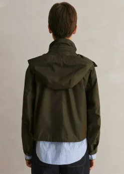 Sale ME+EM Utility Storage Crop Parka Authentic Khaki