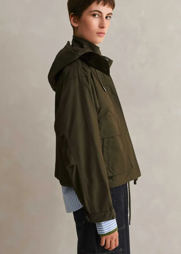 Sale ME+EM Utility Storage Crop Parka Authentic Khaki