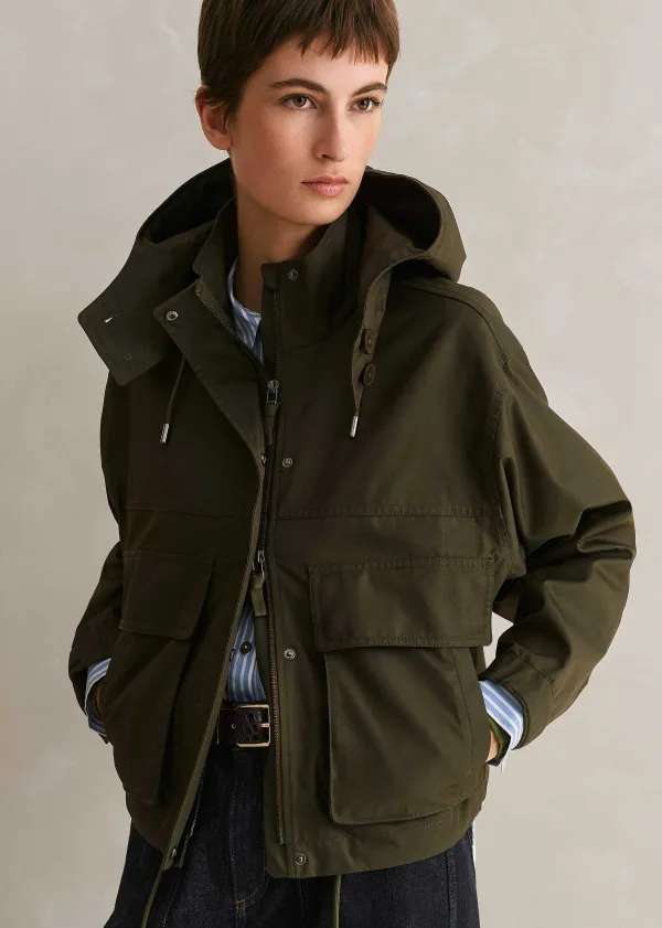 Sale ME+EM Utility Storage Crop Parka Authentic Khaki