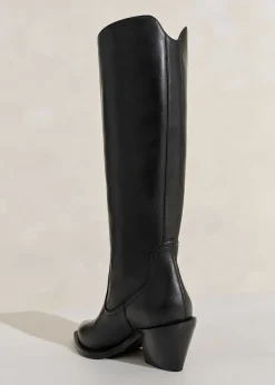 Sale ME+EM Western Knee High Boot Black