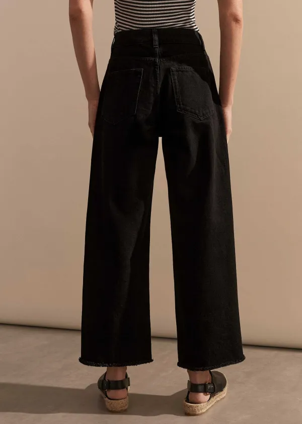 Clearance ME+EM Wide-Leg Ankle-Length Jean Black