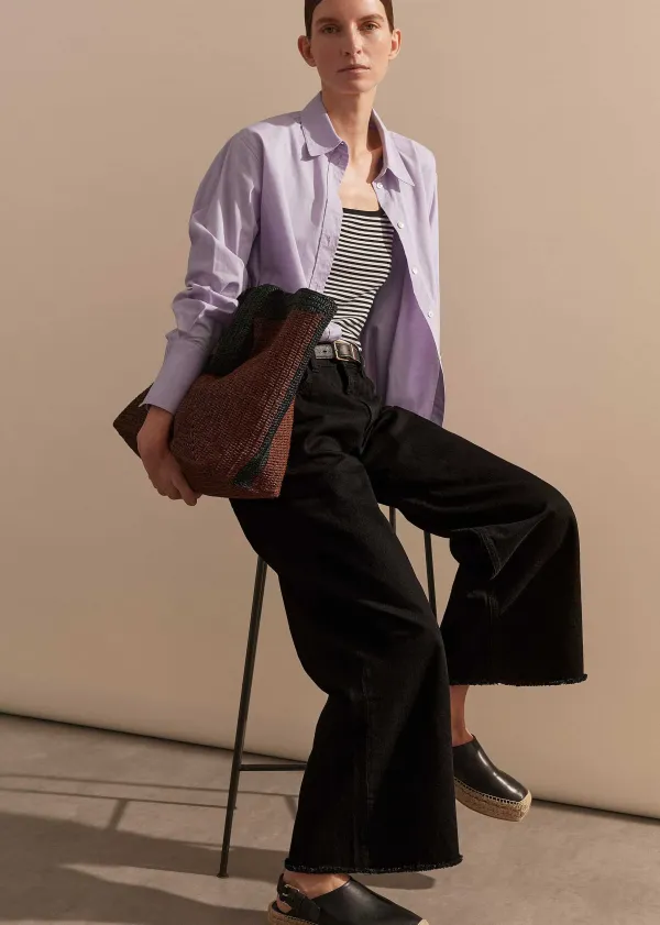 Clearance ME+EM Wide-Leg Ankle-Length Jean Black