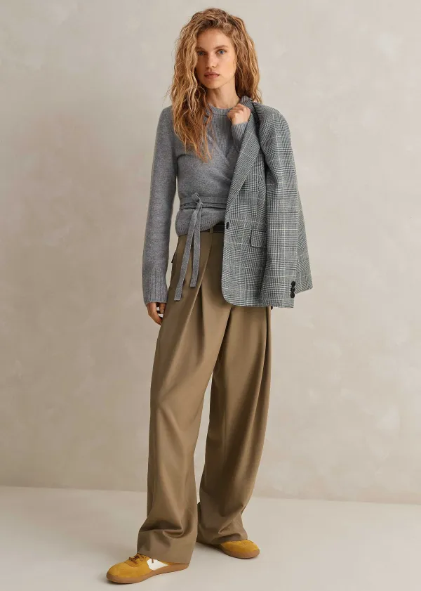 Best ME+EM Wool Check Boyfriend Blazer Multi Check