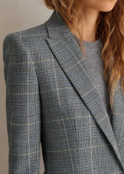 Best ME+EM Wool Check Boyfriend Blazer Multi Check