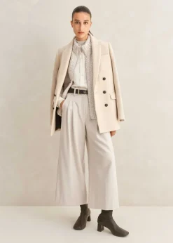 Outlet ME+EM Wool-Blend Blazer Coat Butter