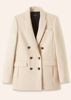 Outlet ME+EM Wool-Blend Blazer Coat Butter