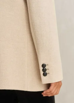 Outlet ME+EM Wool-Blend Blazer Coat Butter