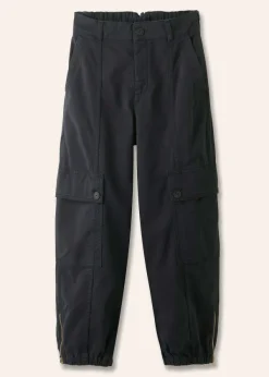 New ME+EM Zip Detail Crop Cargo Jogger Washed Navy Eclipse
